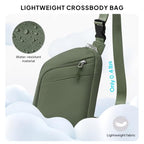 Anti Theft Crossbody Bag for Women Men (4-dark Green)