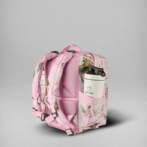 15L Slim Gym Backpack 1000D Travel EDC Daypack (Realtree Apx Flushing Pink)