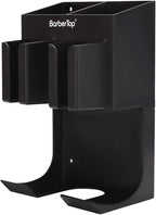 Hair Tool Organizer Wall Mounted, Hair Dryer and Styling Holder with Towel Bar, Bathroom Blow Dryer Holder, Farmhouse Vanity Caddy Storage Stand for Accessories Makeup(Black)