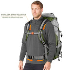 50L Hiking Backpack with Rain Cover for Both Men & Women (Green)