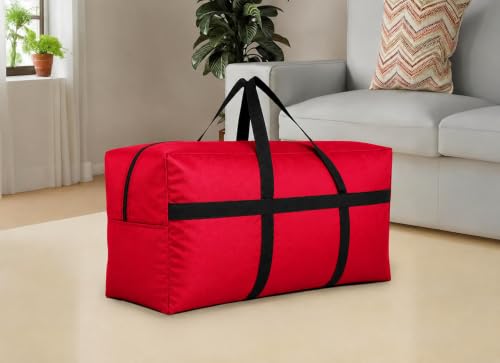 Christmas Tree Storage Bag 7.5ft 7ft (280L - 50"l x 15"w x 23"h / Red)