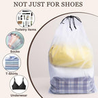 18 Pack Clear Shoe Bags for Travel Essentials Reusable Storage