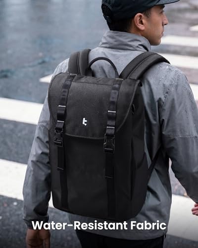 Flap Laptop Backpack (Black Lightweight)