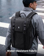 Flap Laptop Backpack (Black Lightweight)