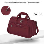 Small Underseat Carry On Luggage Bags for Travel with 10 Pockets (Burgundy / Underseat Carry-On)