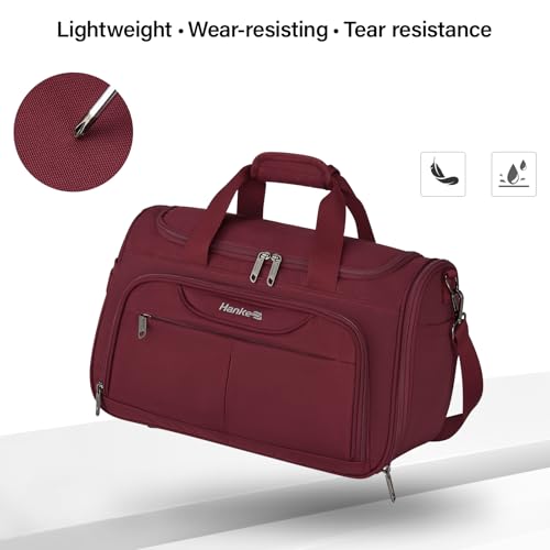 Small Underseat Carry On Luggage Bags for Travel with 10 Pockets (Burgundy / Underseat Carry-On)