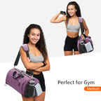 Gym Bag for Women & Men (Textured Purple / Large - 23 x 12 x 12″)