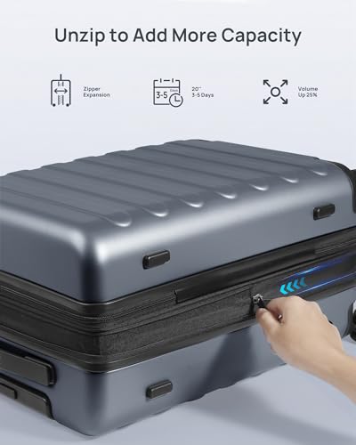 Carry On Luggage (01-Grey (Expandable) / Carry-On 20-Inch)