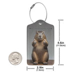 2 Pack Luggage Tags for suitcases Capybara Hamster TSA Approved Label Luggage Tag Baggage Tag Leather Stainless Steel Loop Label Tag for Men Women Travel Bag Suitcase (Capybara Hamster)