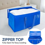 4 Pack Oversized Moving Bags with Reinforced Handles (Royal Blue / 4-Pack)