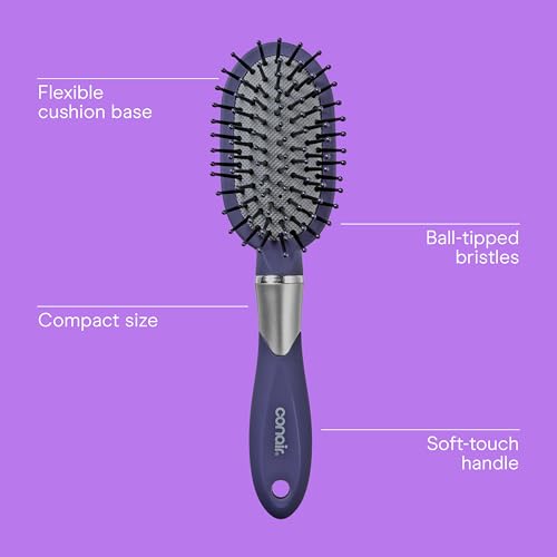 Hair Brush Totally Smooth Mini (Blue / 1 Count (Pack of 1))