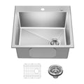 Fairlane 22 in Drop In Single Bowl Stainless Steel Kitchen Sink (22 Inch / Single Bowl — Drop In)