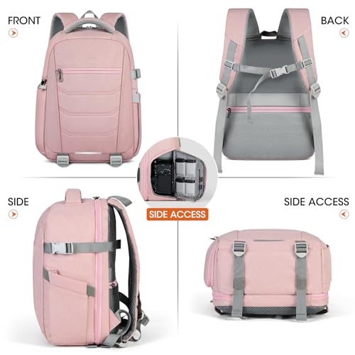 Camera Bag for DSLR SLR Mirrorless Camera (Pink / Medium)