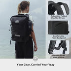 30/40/55L Waterproof Dry Backpack & Phone Case- X-Large Floating Dry Bag for Kayaking, Travel, Hiking, Fishing, Camping, Motorcycles & Beach, Heavy-Duty Roll Top Men/Women (Black) (Black / 40L)