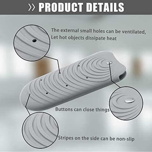 Heat Insulating Silicone Mat Pouch for Hair Styling Tools (Grey)