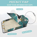2 Pack Luggage Tag for Suitcases Green Ginkgo Leaf PU Leather Bag Travel Suitcase ID Identifier Baggage Tags for Women Men Travel (Green Ginkgo Leaf)