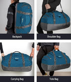 Large Convertible Duffel Weekender Gym Backpack Dark Teal 65L (65L / Dark Teal)