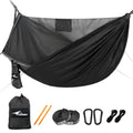 Camping Hammock with Mosquito Net and Ridge Rope (Black)