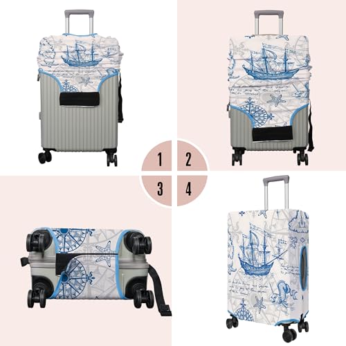 Travel Luggage Cover Suitcase Protector Fits 18 (B-2 / XL(29-32in))