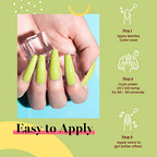 Beetles Neon Green Gel Nail Polish Vibrant Lime (H - Creme Green | Vibrant Lime)