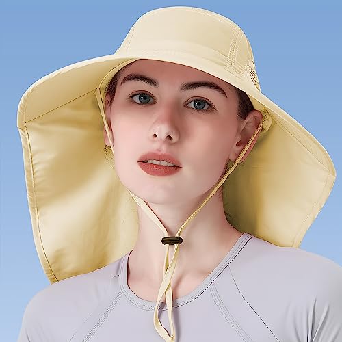 Womens Sun Hat UV Protection (One Size / Beige)