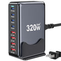 320W USB C Charger Block (Black-320W)