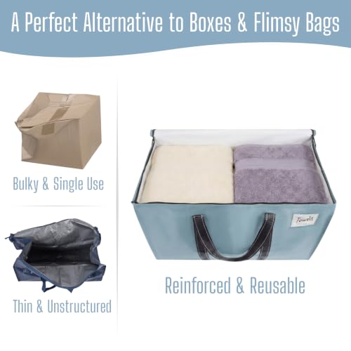 4 Pack Heavy Duty Moving Bags (4 Pack / Light Blue Matte)
