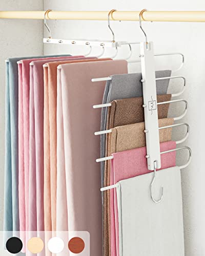 Pants Hangers Space Saving (White / 4 Pack)