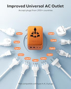 70W Universal Travel Adapter 7 (70W / Cosmic Orange)