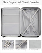 28 Inch Checked Luggage with Spinner Wheels (Checked-Large 28-Inch / Cherry)