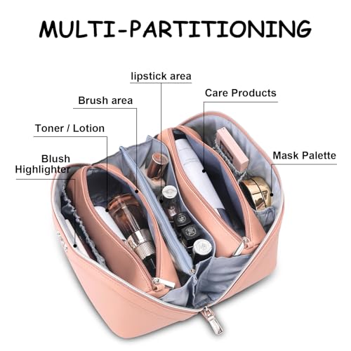Travel Makeup Bag Organizer Cosmetic Bag (04-B-Pink)