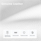 White Genuine Leather Crossbody Bags for Women Travel Wallet Purse (White)