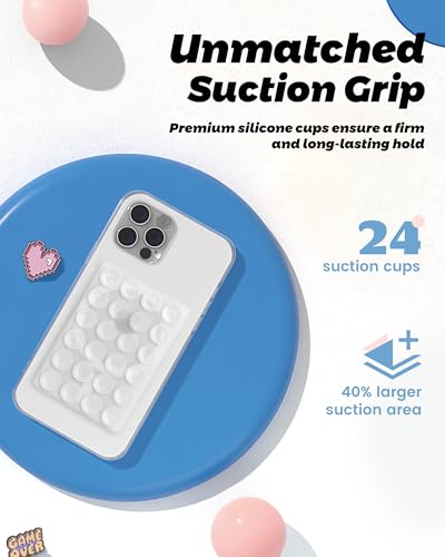 Magnetic Suction Phone Mount for MagSafe Case (Transparent)
