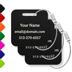 Custom Luggage Tags (Black / Acrylic Tags (Light, Bright & Durable))