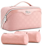 Travel Makeup Bag Organizer (01-D-Pink)