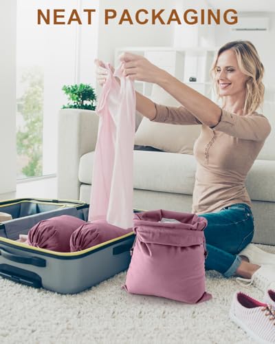2 Pcs Shoe Bags for Travel (Parfait Pink / 17.3"x12.6")