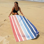 Microfiber Beach Towel for Adults with Bag (Multicolor / Extra Large 78x35")