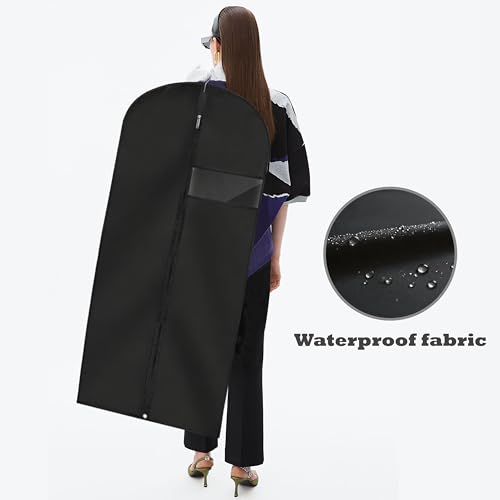 Garment Bags for Hanging Clothes (Black / 45''- 2 Pack)