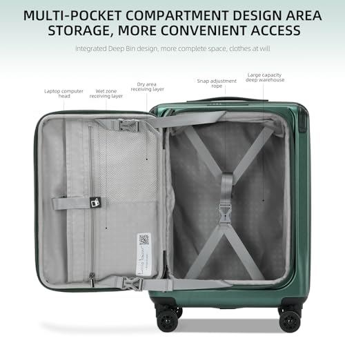 Carry On Luggage (Dark Green / 20 Inch)
