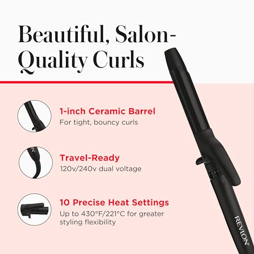 SmoothStay 1" Coconut Oil Infused Curling Iron (Black / 1 Inch CURLING IRON)