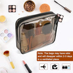 Clear Makeup Bags (Black Brown-6PCS (Large+Medium+Small))