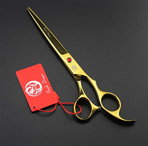 7" Dog Grooming Scissors Set with Rhinestone Accent (Gold)