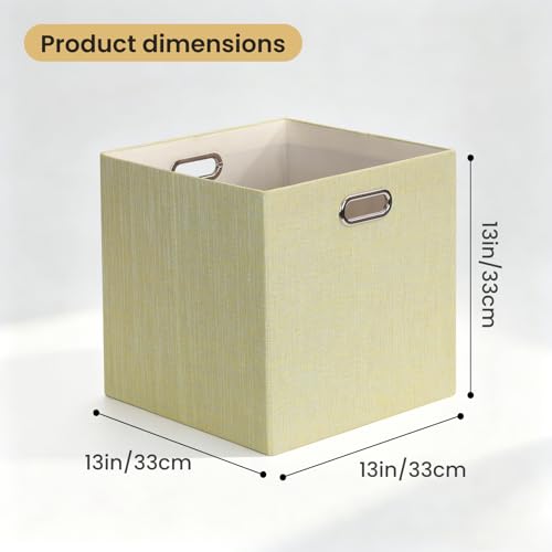 Storage Cubes (13×13×13/4pcs / Yellow/Beige Mixed)