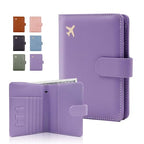 Premium Leather Passport Holder Covers Case (UP-PURPLE)