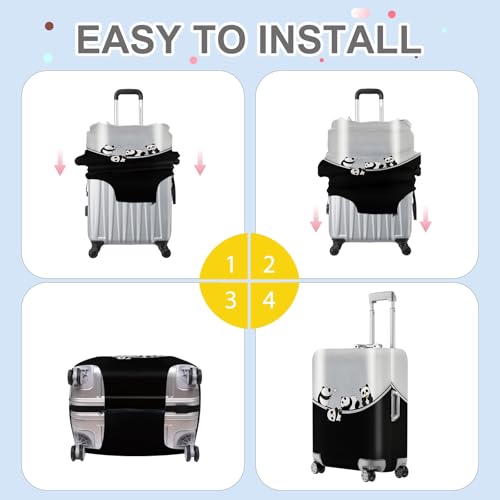Panda Family Luggage Cover (#42 / XL(fits 32-34Inch suitcase))