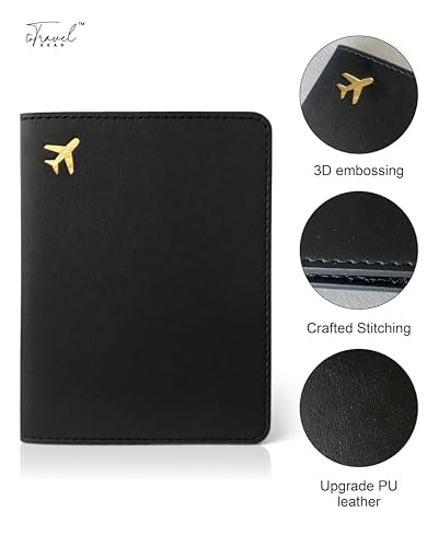 Passport Holder for Travel Essentials (Black)