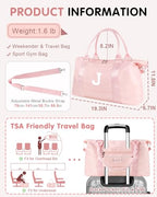 Dance Gym Duffel Bag Gifts for Girls Teen (Pink / J)