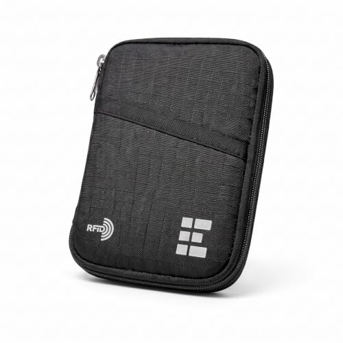 RFID Passport Holder for Passports & Cards (Single / Black)