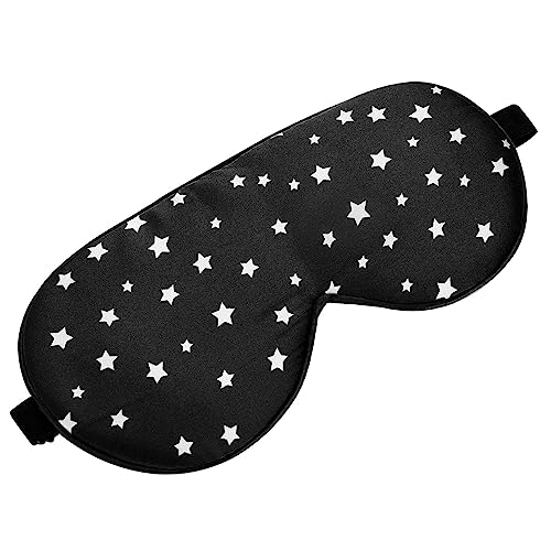 Natural Silk Sleep Mask (Black Stars)