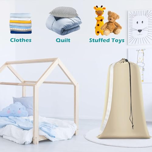 Heavy Duty Laundry Bag (Beige / 48" x 28" x 1")